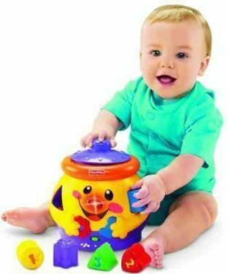 Obrázok produktu pre Fisher Price Učíme sa, spievajúci hrniec na bloky, vzdelávací triedič blokov