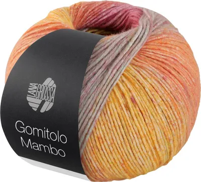Produktbild von Lana Grossa - Gomitolo Mambo 2033 grüngelb hellgelb orange pink pastelltürkis mandarin mint