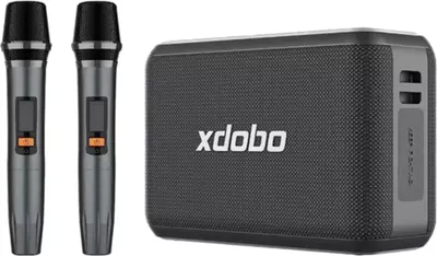 Produktbild von XDOBO X8 Pro Tragbarer kabelloser Lautsprecher mit 2 Mikrofonen, BT5.2 Lautsprecher, Wasserdichte, TWS-Serie, Stereo, HiFi-Sound, AUX, USB, TF-Karte