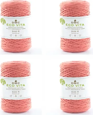 Zdjęcie produktu dla 4 motki DMC Eco Vita-4 – gruba przędza bawełniana z recyklingu (4 mm), składająca się w 80% z bawełny i w 20% z poliestru (kolor 15)