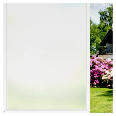 Produktbild von Milchglasfolie 90 x 200 cm, Fensterfolie blickdicht selbstklebend, Sichtschutzfolie für Fenster, Milchglasfolie für Balkon, Badezimmer, Schlafzimmer