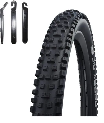 Zdjęcie produktu dla 1 opona rowerowa Schwalbe Nobby Nic Addix Performance E-50, rozmiar 29 x 2,25 (57-622), kolor czarny, w zestawie łyżki do opon