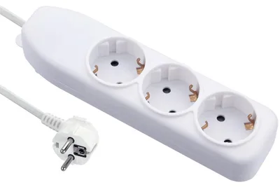 Zdjęcie produktu dla Electraline 51311, listwa zasilająca 3-gniazdowa, kabel 1,5m / listwa zasilająca / do biurka