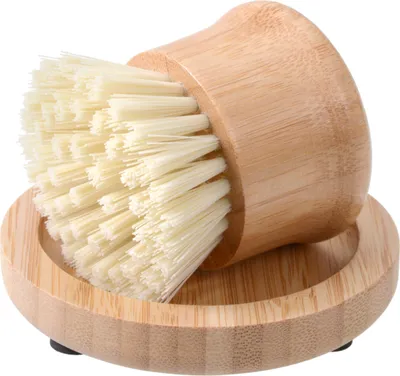 Produktbild von GRÄWE Seifenschale rund + Spülbürste, Bambus