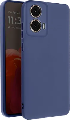 Produktbild von Avizar, Soft Touch Hülle Silikon Motorola Moto G85, matte Rückseite, Nachtblau