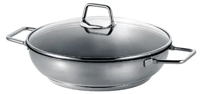 Produktbild von beschichtete Schmorpfanne Wega aus Edelstahl, Durchmesser 24 cm