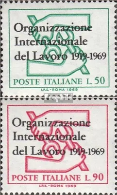 Produktbild von Briefmarken Italien 1969 Mi 1299-1300 (kompl.Ausg.) postfrisch Arbeitsorganisation