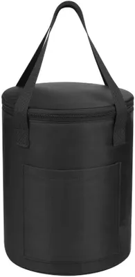 Produktbild von Isolierte Tasche zur Aufbewahrung von Lebensmitteln, 24 x 24 x 28 cm, aus Oxford-Gewebe und EVA-Aluminiumfolie, Kühltasche für Picknicks, Camping und Mittagessen, tragbar, Schwarz