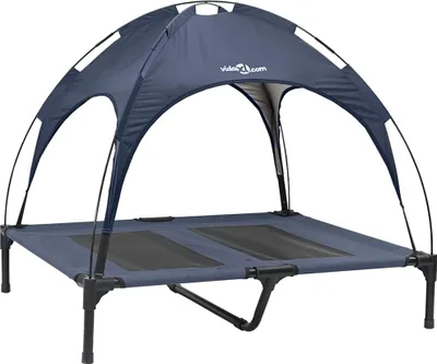 Obrázek produktu pro vidaXL Pelíšek pro psy, tmavě modrý, 92 x 77 x 82,5 cm, ocel