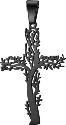 Obrázek produktu pro Přívěsek na řetízek Tree Cross - Černá KP34144