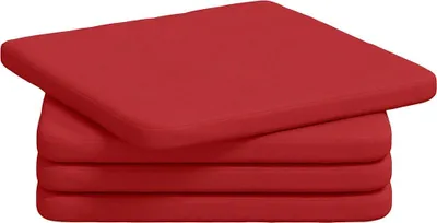 Zdjęcie produktu dla vidaXL Poduszka do siedzenia 4 szt. czerwona 40 x 40 x 3 cm tkanina