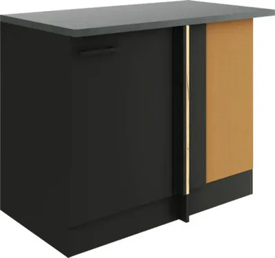 Produktbild von Optifit Eckunterschrank Madrid420 BxTxH 110 x 60 x 84,8 cm anthrazit matt zerlegt Anschlag reversibel KUMA UEL106-9+