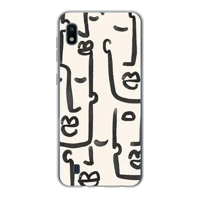 Produktbild von MuchoWow® Handyhülle Schutzhülle Hülle für Samsung Galaxy A10 Muster - Abstrakt - Linienkunst Silikon Softcase Handy Hülle - Schutzhülle