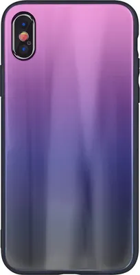 Produktbild von Aurora Glas Etui Silikon Hülle für iPhone SE 2020 Hart Case TPU Handy Cover Schut in Pink-Schwarz