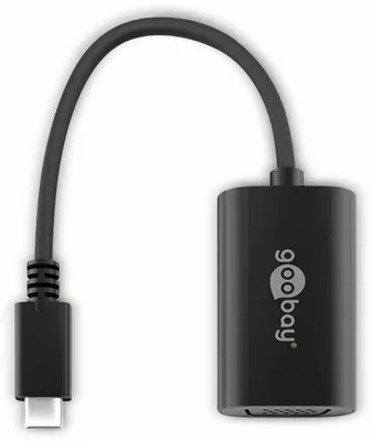 Obrázek produktu pro Goobay 38531, 0,2 m, USB typu C, VGA (D-Sub), Samec, Samice, Přímý