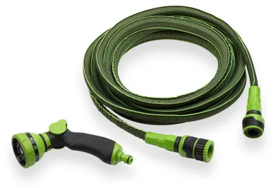 Produktbild von Werkzeyt Flexibler Gartenschlauch 7,5 15 m Inkl. Multifunktionsbrause Strapazierfähig