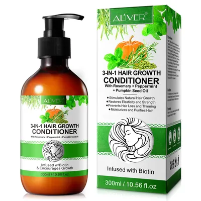 Obrázok produktu pre Kondicionér Aliver 3v1 - rozmarínový + tekvicový + mätový olej - 300 ml
