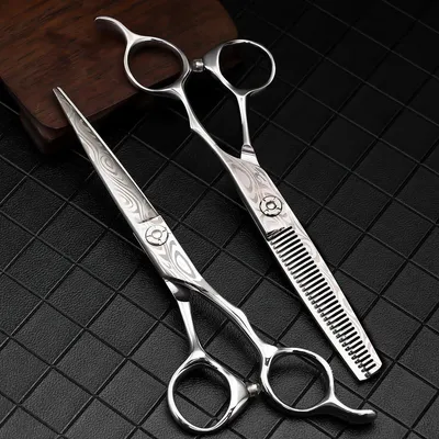 Produktbild von 6-Zoll-Haarschneideschere für Friseure, Set zum Schneiden und Ausdünnen, professionelles Styling-Werkzeug