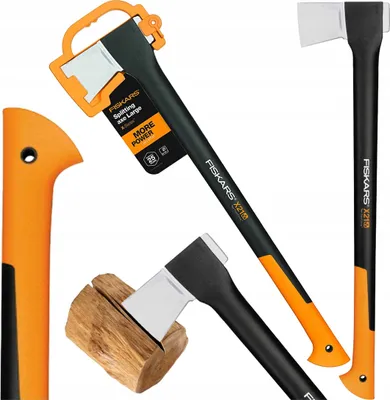 Zdjęcie produktu dla Fiskars 1015642, Siekiera jednostronna, Łuparka, Plastik, 1 szt., Stal, Czarny, Żółty