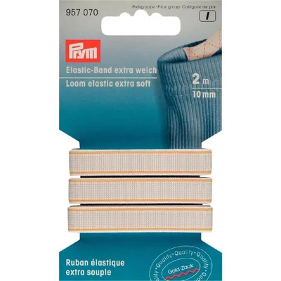Produktbild von Prym Elastic-Band 957070 extra weich 10 mm weiß 2 m  