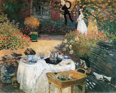 Obrázok produktu pre Claude Monet umelecká tlač obrazu - Obed, 1873 (40 x 50 cm)