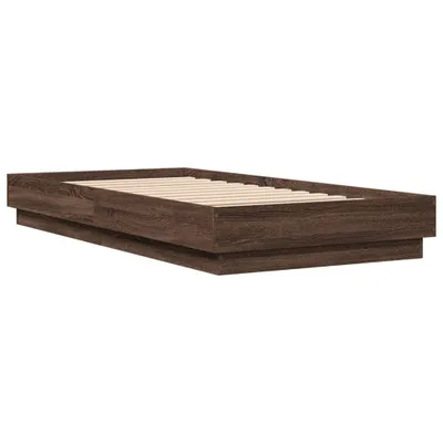 Produktbild von Bettgestell ohne Matratze Braun Eiche 75x190 cm Holzwerkstoff