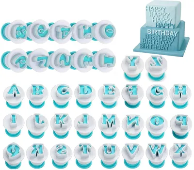 Productafbeelding van Set van 36 Uitsteekvormen voor Letters en Cijfers