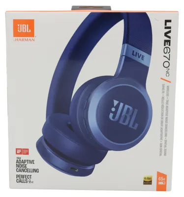 Produktbild von JBL Live 670 NC – Bluetooth On-Ear-Kopfhörer mit Noise-Cancelling, Blau