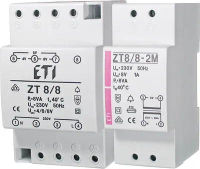 Produktbild von ETI Klingeltransformator ZT8/12 6-8-12V