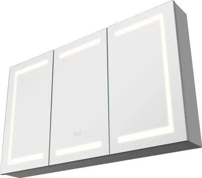 Obrázek produktu pro SucceBuy Osvětlená skříňka na léky se zrcadlem (100 x 60 cm), LED koupelnová skříňka s tříbarevným stmívatelným osvětlením, tvrzeným sklem, paměťovou funkcí, 2 nastavitelnými policemi a zásuvkami a USB porty