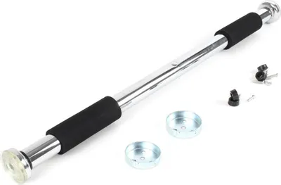 Produktbild von Klimmzugstange Stahl mit Chrom beschichtet Türrahmen 62-85cm rutschfeste Griffe