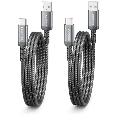 Produktbild von deleyCON 1m USB-A auf USB-C Kabel Ladekabel Datenkabel, 2 Stück