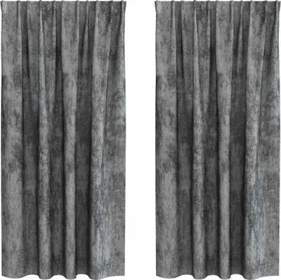 Produktbild von vidaXL Samtvorhänge mit Vorhängen 2 pcs Grau 175 x 140 cm Samt