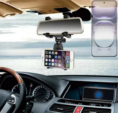 Produktbild von K-S-Trade Smartphone Halterung kompatibel mit Oppo Reno12 Pro PJW110 Rückspiegel Halterung schwarz Auto Halterung KFZ Halter