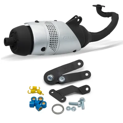 Produktbild von Auspuffanlage LeoVince TOURING schwarz Stahl 3,15 kg mit ABE für Yamaha Neos 50