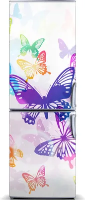 Produktbild von Tulup Kühlschrankdekoration - Magnetmatte - 70 cm x 190 cm - Magnet auf dem Kühlschrank - Bunte Schmetterlinge