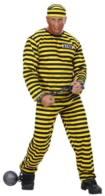 Immagine prodotto di Costume da prigioniero giallo nero M - 50/52