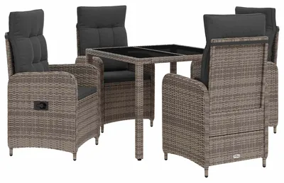 Zdjęcie produktu dla Zestaw do jedzenia na zewnątrz 5 pcs Jasnoszary i ciemnoszary
