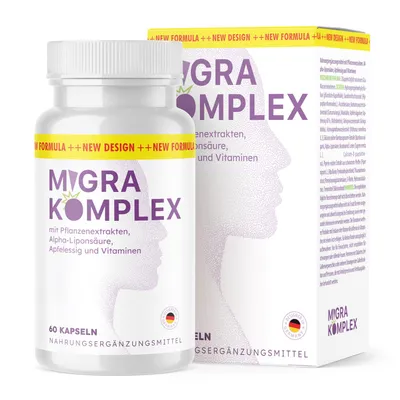 Produktbild von Migra Komplex Kapseln | für deine körperliche Balance | mit hochwertigen Inhaltsstoffen | 60 Kapseln Inhalt