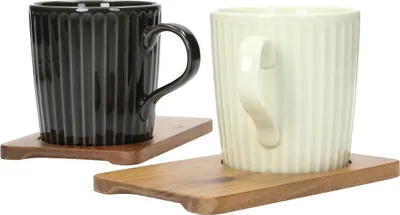 Image de Tasses et soucoupes en porcelaine Take A Break Design 3