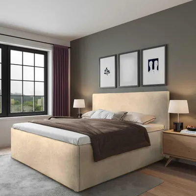 Produktbild von Polsterbett Gent Beige 140 x 200 x 40 cm Stauraum Ohne Matratze und Lattenrost