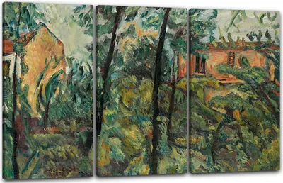 Produktbild von Leinwandbild 3-teilig (120x80cm): Chaim Soutine - PAYSAGE, echter Holz-Keilrahmen inkl. Aufhänger, handgefertigt in Deutschland