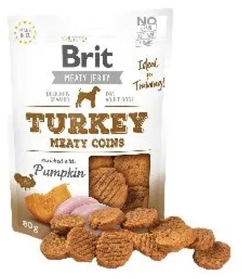 Immagine prodotto di Brit Jerky Turkey Meaty Coins - Tacchino - Snack per cuccioli - 80 g