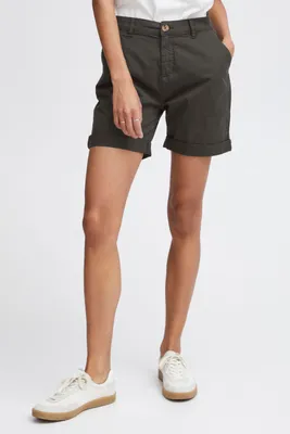Produktbild von OXMO OXCharline Damen Shorts Chinoshorts kurze Hose mit Eingrifftaschen Gürtelschlaufen Baumwollmischung Regular fit