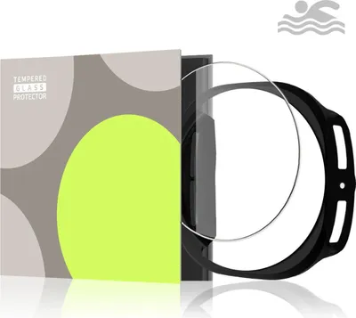 Image de Protection en verre trempé pour Samsung Galaxy Watch 8 44mm, boîtier étanche à l'eau