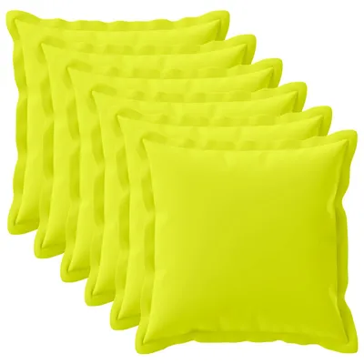 Productafbeelding van vidaXL Kussenhoezen, 6 stuks, HOUTEN, lichtgroen, 80 x 80 cm, polyester