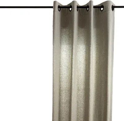Produktbild von Ösengardine Streifen grün beige Ösen schwarz 130x245cm SCHÖNER LEBEN.