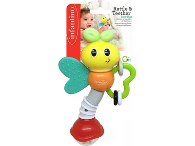 Zdjęcie produktu dla Grzechotka Infantino z gryzakiem - motylek