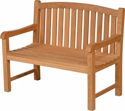 Produktbild von Gartenbank Kleine Teakholzbank 80 cm als wetterfestes Holzbänkchen für Kinder unbehandelte Kinder-Teakbank im klassischen Design