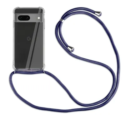 Produktbild von Handykette Für Google Pixel 8A Handyhülle mit Band Hülle Kordel Bumper Blau